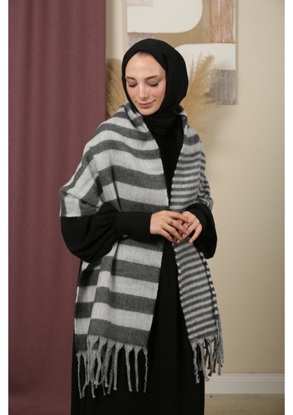 Çift Taraflı Kışlık Omuz Şalı