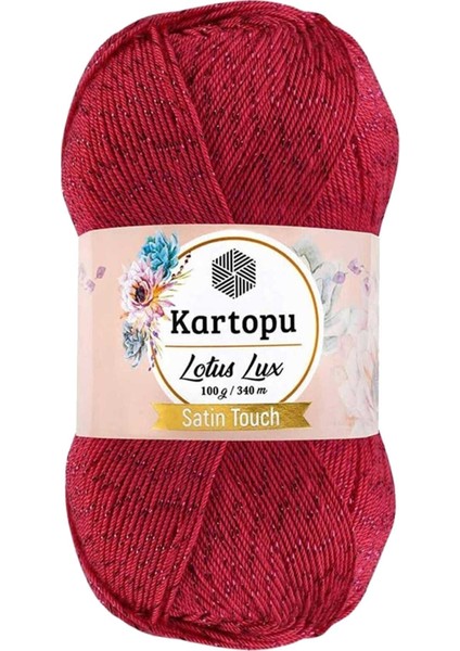 1 Adet Lotus Lux Bikini Büstiyer Bluz Simli Örgü Ipi K141 Fuşya