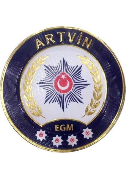 Artvin Polis Kol Arması 3D Plastik Tpu, Yeni Tip, Cırtlı, Standart Ölçü, 1.sınıf Kalite