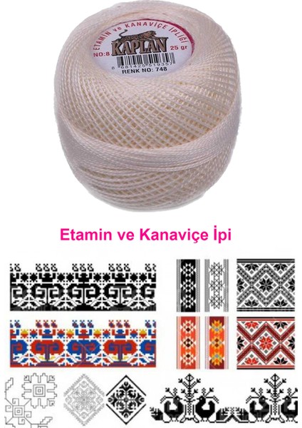 Kaplan Etamin ve Kanaviçe Ipi 8 No Kod/renk: 748 - Royaleks fiyatları