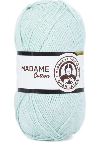 1 Adet Madame Cotton El Örgü Ipi Yünü 100 gr 017 Mint Yeşili