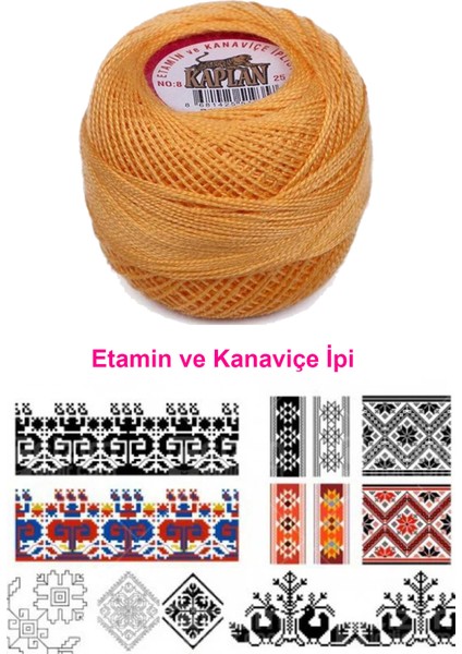 Kaplan Etamin ve Kanaviçe Ipi 8 No Kod/renk: 444 - Royaleks fiyatları