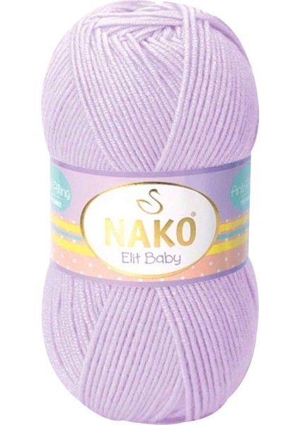 1 Adet Elite Baby El Örgü Ipi Tüylenmeyen Bebek Yünü Mine Çiçeği 5090