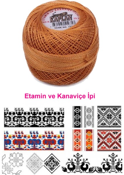 Kaplan Etamin ve Kanaviçe Ipi 8 No Kod/renk: 780 - Royaleks fiyatları