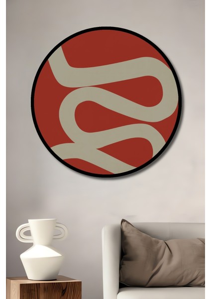 Çerçeve Görünümlü G Is For Gehry Dekoratif Ahşap Mdf Ev Duvar Tablo Yuvarlak Ev Duvar Tablo