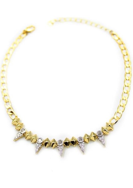 Taşlı Vip Halhal - Altın