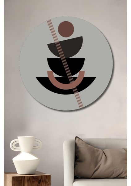 Modern Soyut Sanat Dekoratif Ahşap Mdf Ev/işyeri Duvar Tablo Yuvarlak Ev/işyeri Duvar Tablo