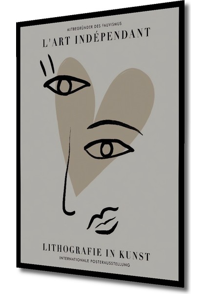 Çerçeve Görünümlü Soyut Yüz Dekoratif Ahşap Mdf Işyeri Duvar Tablo Dikdörtgen Işyeri Duvar Tablo fiyatları