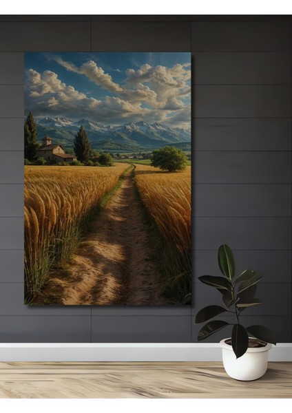 Büyüleyici Kır Manzarası Ahşap Mdf Dekoratif Ev/işyeri Duvar Tablo Dikdörtgen Ev/işyeri Duvar Tablo