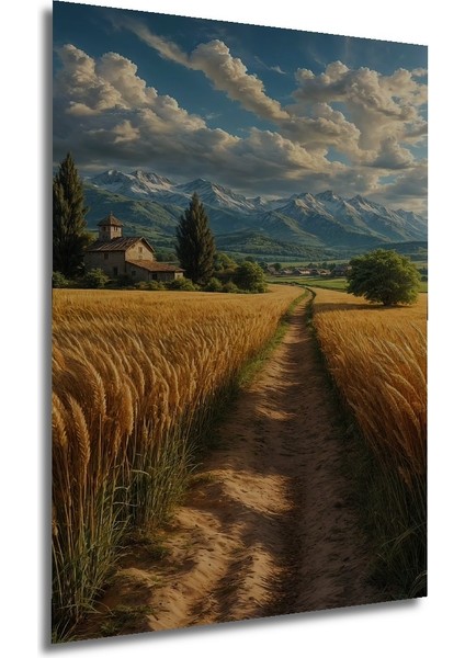 Büyüleyici Kır Manzarası Ahşap Mdf Dekoratif Ev/işyeri Duvar Tablo Dikdörtgen Ev/işyeri Duvar Tablo modelleri