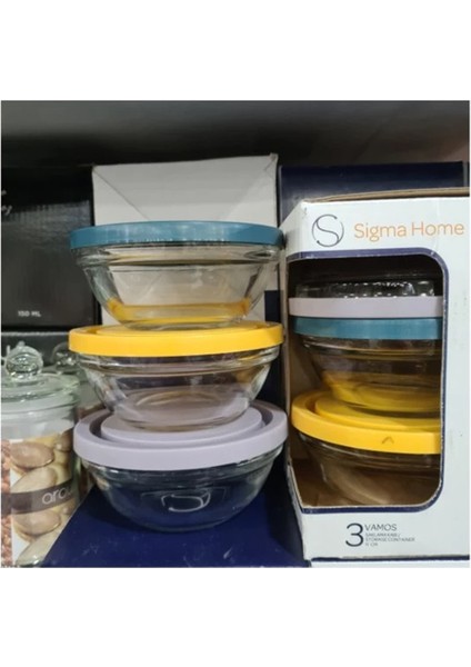 Vamos 3'lü Cam Saklama Kabı ROYALEKS-SGM08779