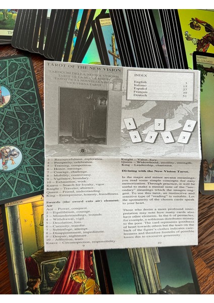Tarot Of The New Vision 78 Adet Renkli Tarot Kartı Seti-Kartlar ve Tanıtım Kitapçığı