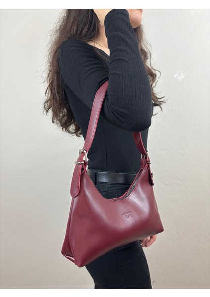Kadın Suni Deri Bordo Çok Günlük Mini Boy Omuz Çantası fiyatları