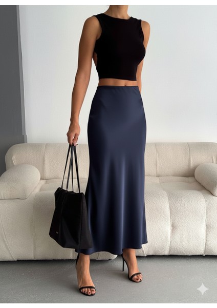 Ithal Saten Kumaş Balık Form Kadın Etek indirimleri