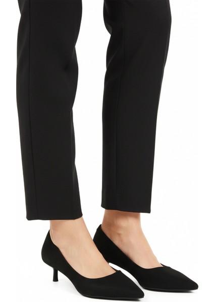 Siyah Süet Ince Topuklu Kadın Topuklu Ayakkabı 458343 Z modelleri
