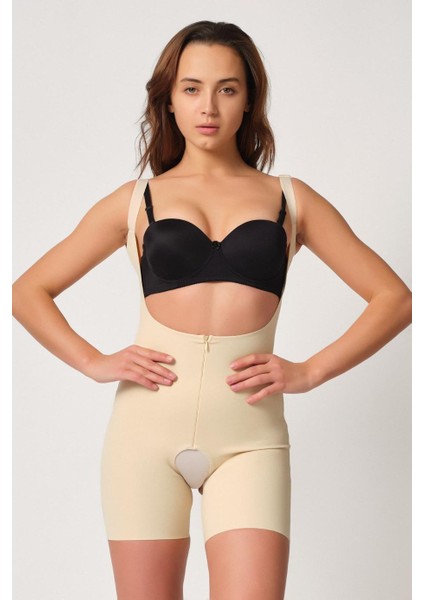 Ten Mı Emay 2834 Göğsü Açık Ferumalı Tül Popo Boy Lazer Korse