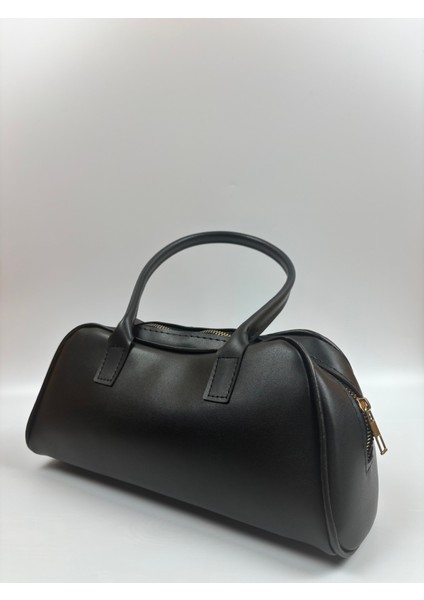 Kadın Suni Deri Siyah Uzun Form Baget Minimal Midi Boy Omuz Çantası fiyatları