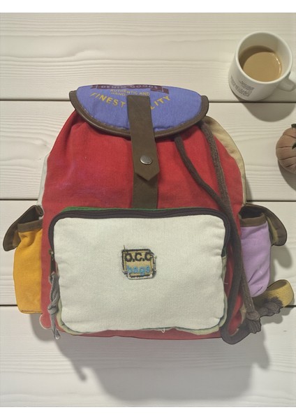 Kaliteli Tek Gözlü Vintage Salaş Disayn Unisex Sırt Günlük Okul Gezi Kamp Trekking Çantası 29CMX36CM