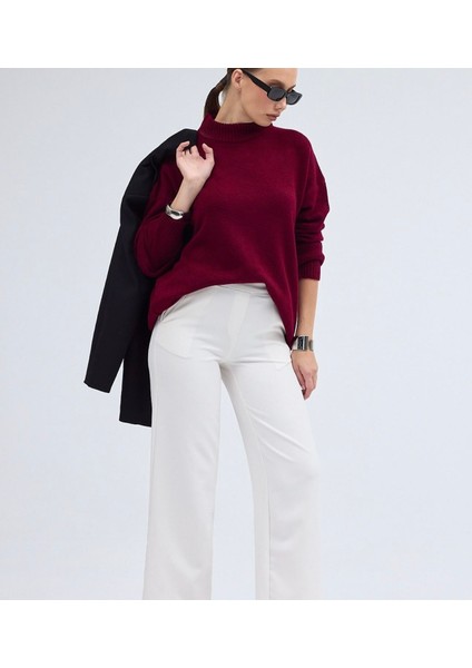 Yarım Balıkçı Yaka Triko Kazak