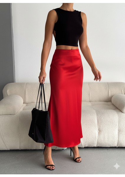 Ithal Saten Kumaş Balık Form Kadın Etek fırsatları