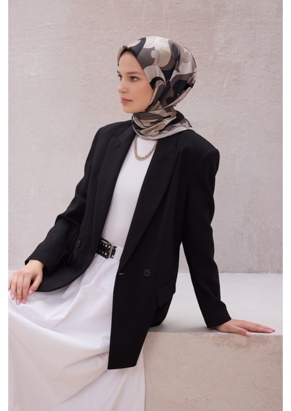 Geometrik Desen Ipek Twill Eşarp 4213D01-12 fiyatları