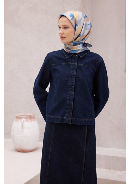 Geometrik Desen Ipek Twill Eşarp 4213D01-58 fiyatları