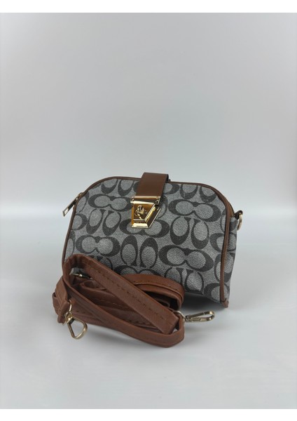 Kadın Gri Suni Deri Desenli Model Mini Boy El Çantası fiyatları