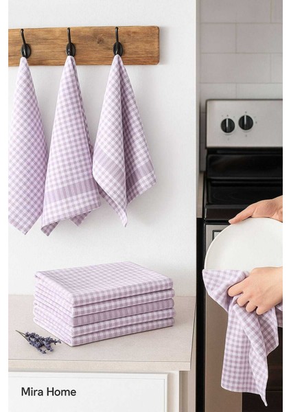 10 Lu Lüks Bulaşık Kurulama Bezi ve Mutfak Peçetesi 50X70 cm Daily Lila