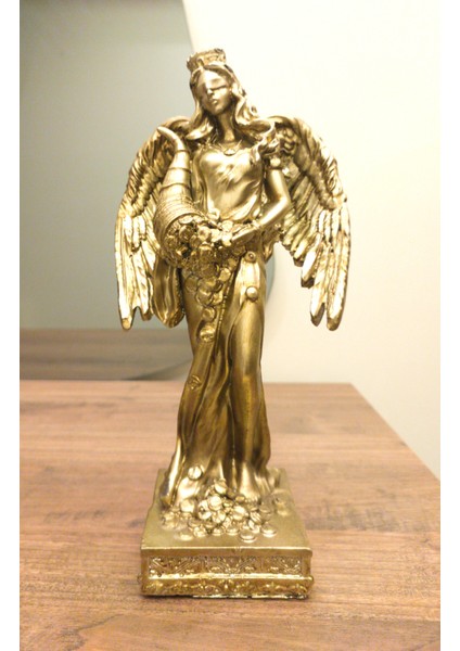 Tasarım Kanatlı Fortuna Biblo 27 cm Ev Dekor Dekoratif Hediyelik