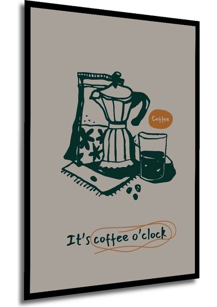 Çerçeve Görünümlü Kahve Zamanı Dekoratif Ahşap Mdf Ev Duvar Tablo Dikdörtgen Ev Duvar Tablo modelleri