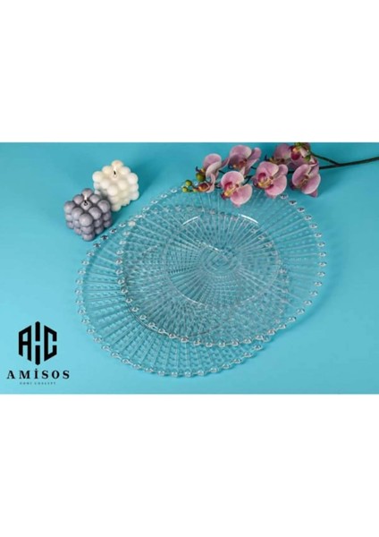 Supla, Boncuklu Sunum Tepsisi Şeffaf Sunumluk 20 Cm. fiyatları