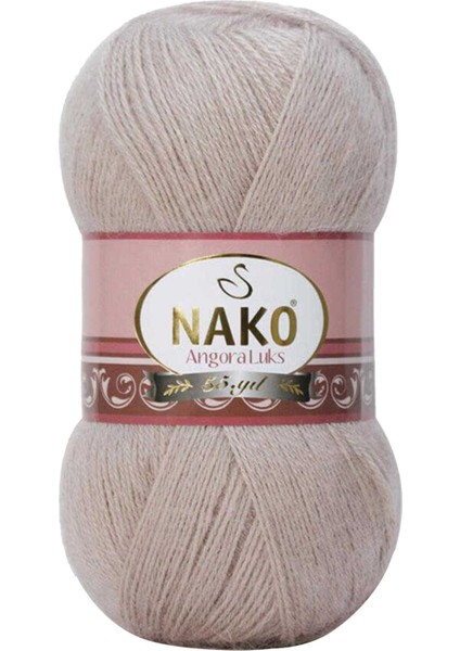 1 Adet Angora Lüks El Örgü Ipi Pembeli Gri 3079