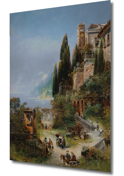 Akdeniz Kıyısı Manzaralı Dekoratif Ahşap Mdf Ev/işyeri Duvar Tablo Dikdörtgen Ev/işyeri Duvar Tablo fiyatları