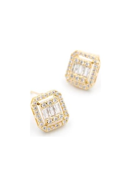 Baget Taşlı Küpe - Altın fiyatları