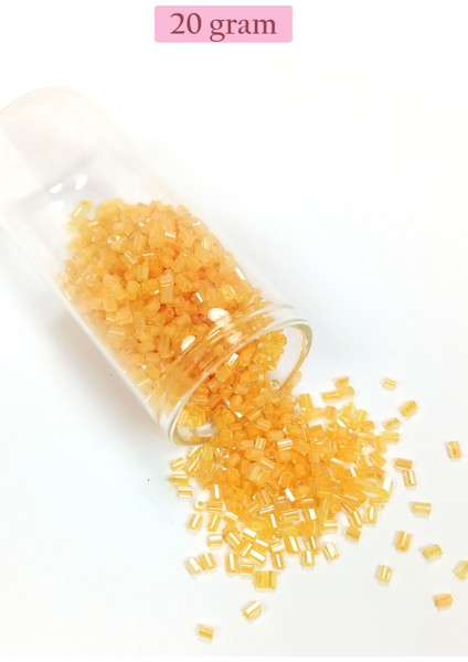 Kesme Cam Boncuk 2mm - 20 Gram - Şeffaf Açık Sarı -BNC335