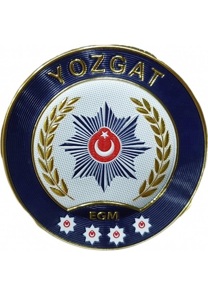 Yozgat Polis Kol Arması 3D Plastik Tpu, Yeni Tip, Cırtlı, Standart Ölçü, 1.sınıf Kalite