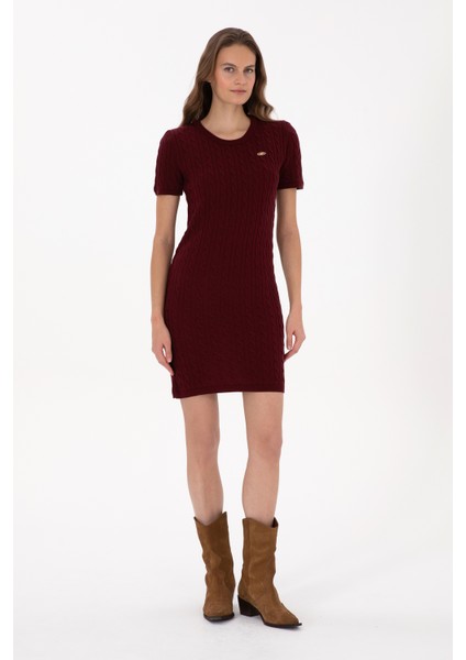 Kadın Bordo Elbise (Triko) 50309538-VR014