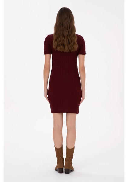 Kadın Bordo Elbise (Triko) 50309538-VR014 fırsatları