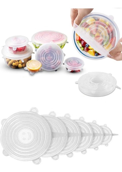 Tohana 74999 6’lı Silikon Kapak Seti – Esnek, Sızdırmaz ve Çok Amaçlı Gıda Koruma Kapakları