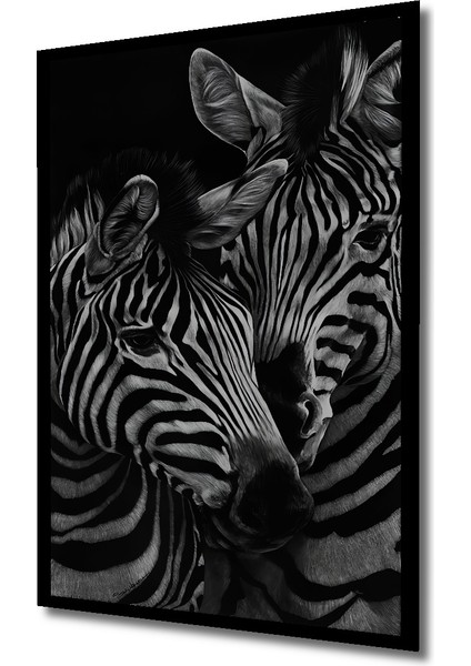 Çerçeve Görünümlü Zebra Aşkı Dekoratif Ahşap Mdf Işyeri Duvar Tablo Dikdörtgen Işyeri Duvar Tablo fiyatları