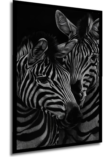 Çerçeve Görünümlü Zebra Aşkı Dekoratif Ahşap Mdf Işyeri Duvar Tablo Dikdörtgen Işyeri Duvar Tablo modelleri