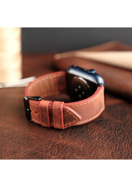 Apple Watch Elit Seri 44-45-46-49(Ultra) Uyumlu Deri Kordon