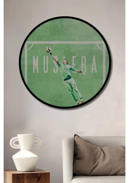 Çerçeve Görünümlü Muslera Dekoratif Ahşap Mdf Ev/işyeri Duvar Tablo Yuvarlak Ev/işyeri Duvar Tablo