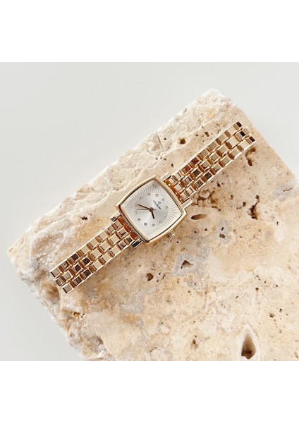 Turia Gold Saat Beyaz