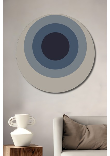 Bauhaus Soyut Sanat Ahşap Mdf Dekoratif Ev/işyeri Duvar Tablo Yuvarlak Ev/işyeri Duvar Tablo