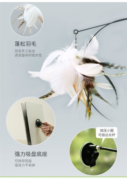 Vantuzlu Tüylü Zilli Kedi Oyun Oltası (4915) fırsatları