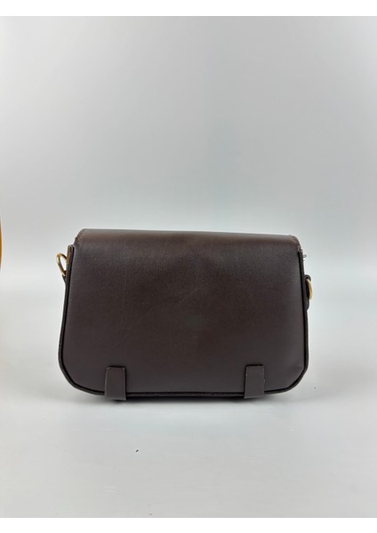 Kadın Suni Deri Kahve Tokalı Retro Mini Boy El ve Omuz Çantası fiyatları