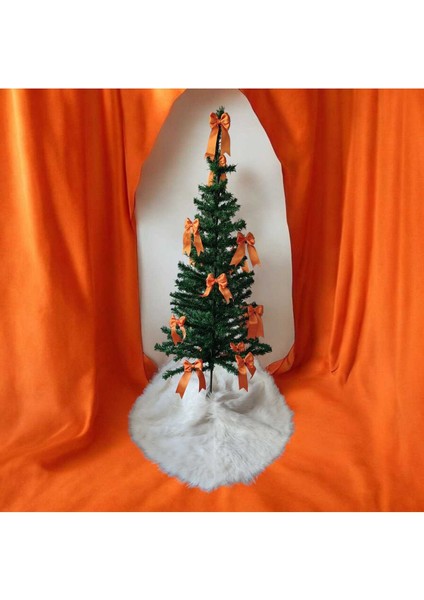 17 Adet Turuncu Yılbaşı Çam Ağaçı Fiyonk Kurdele Yeni Yıl Noel Parti Dekorasyon Süsleri 7x7,5cm fiyatları