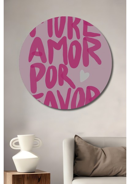 Daha Fazla Aşk Lütfen Dekoratif Ahşap Mdf Ev/işyeri Duvar Tablo Yuvarlak Ev/işyeri Duvar Tablo