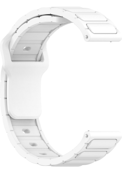 Samsung Galaxy Watch7 44MM 40MM/WATCH6 44MM 40MM/WATCH6 Classic 47MM 43MM Evrensel 20MM Saat Bandı Için Silikon Kayış - Beyaz (Yurt Dışından) modelleri